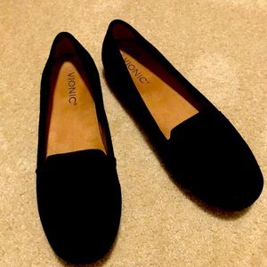 Vionic Black Suede Driving Moc